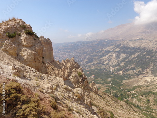 Hiking in the Bsharri (Bcharre) mountains of Lebanon among the Cedars of God trees © ChrisOvergaard