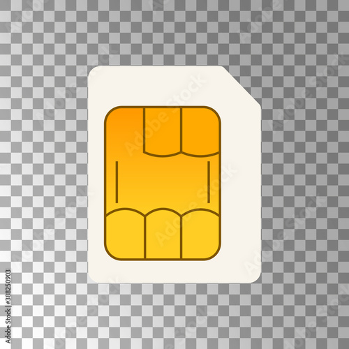 Micro SIM Card Colored icon vector illustration.