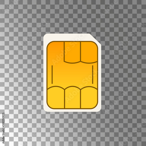 Nano SIM Card Colored icon vector illustration.