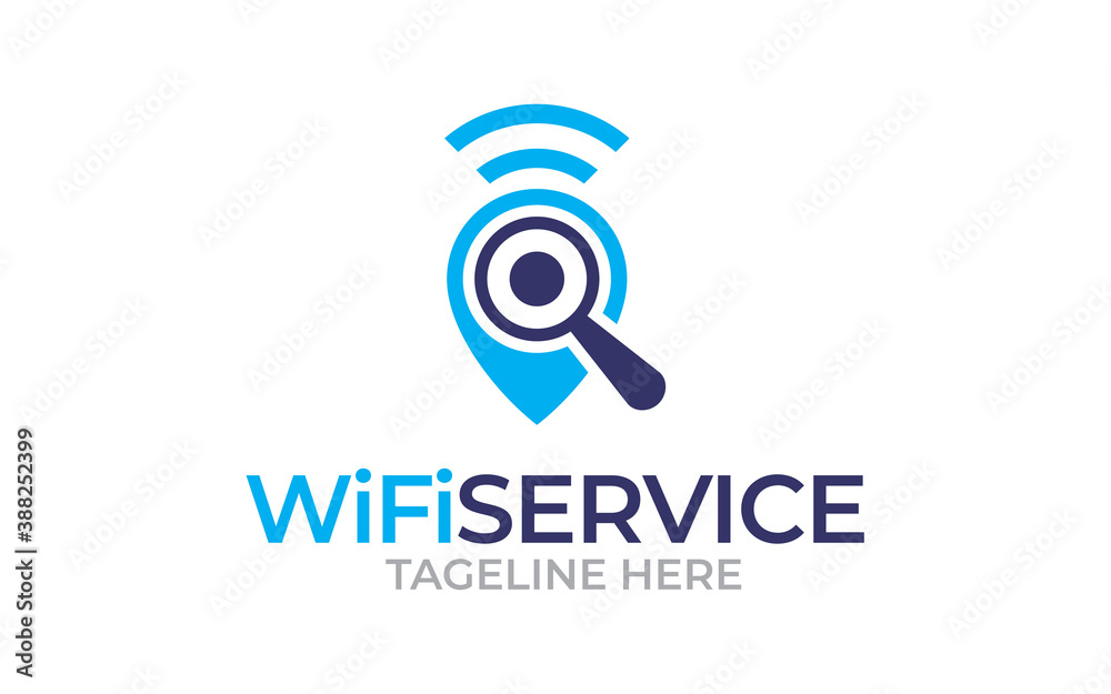 Illustration graphic vector of wifi internet access logo design