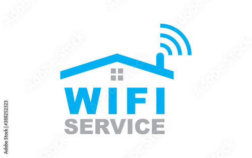 Illustration graphic vector of wifi internet access logo design