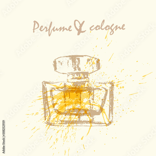 Vector perfume bottle flyer