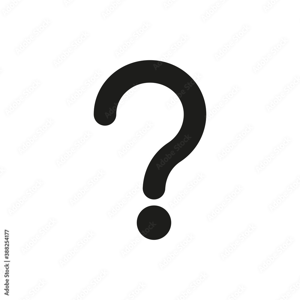 Icon of a question mark. Simple vector illustration on a white background Icon of a question mark. Simple vector illustration on a white background