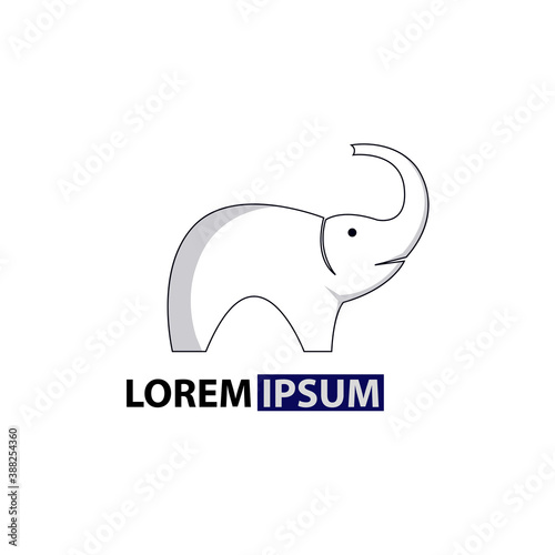 white elephant logo. business logo