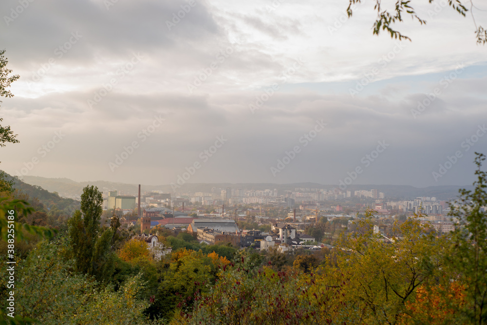 panoramic view of the city from the mountain