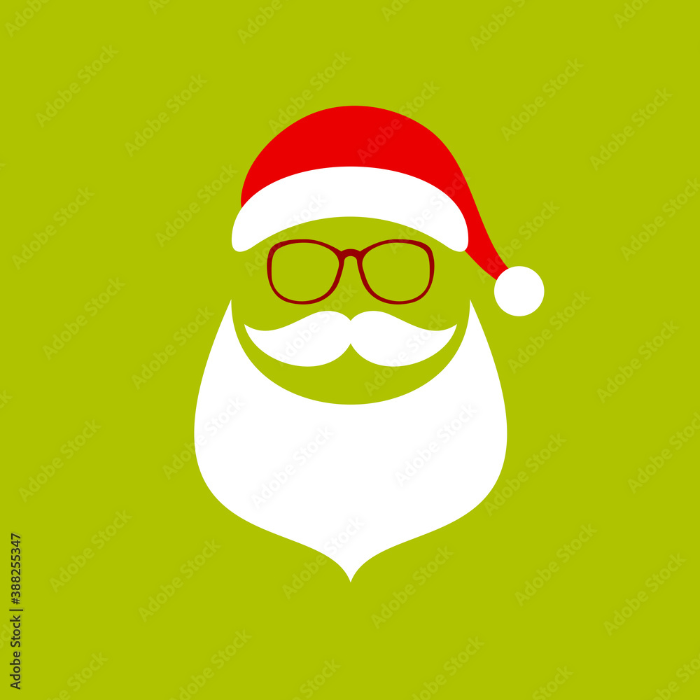 Quadrat Abstrakter Weihnachtsmann Hellgrün Rot Weiß Quadrat Abstrakter Weihnachtsmann Hellgrün Rot Weiß