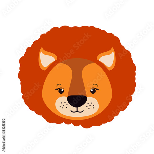 cute lion vector illustration fot kids