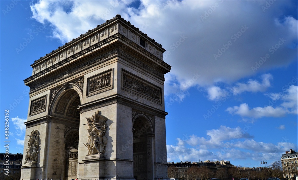 Paris and blue sky, France. 