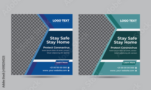 Medical Social Media Banner Designs & Templatestemplate details: Easy Customization and Editable 2 Color Versions Full Vector Eps. File