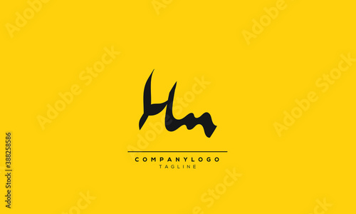 HM Abstract initial monogram letter alphabet logo design