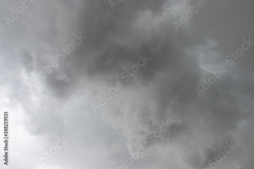 Heavy clouds on a rainy day. Abstract images looks like a face 