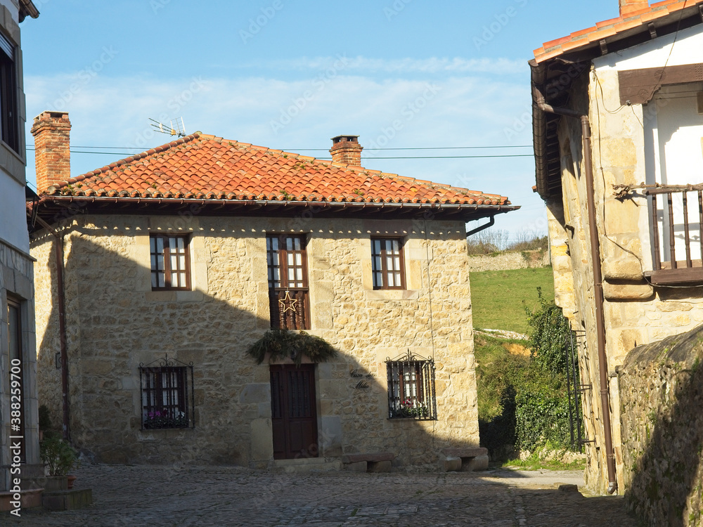 Typical stone houses of the town of Santillana del Mar.