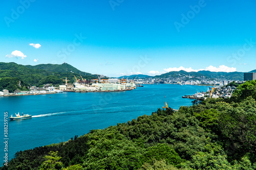 Fototapeta Naklejka Na Ścianę i Meble -  長崎県長崎市　女神大橋から見る風景
