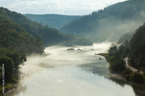 haze over the river