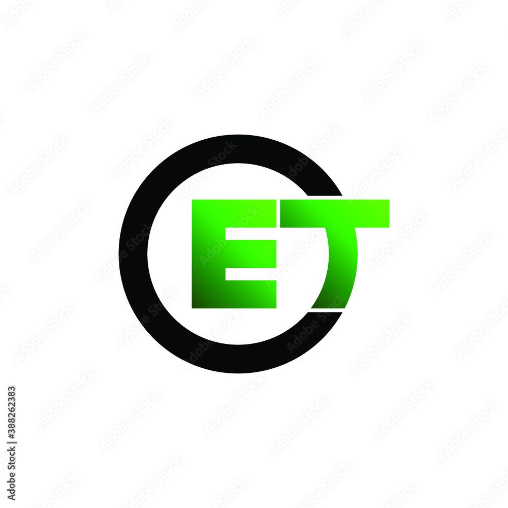 Letter ET simple logo design vector Letter ET simple logo design vector