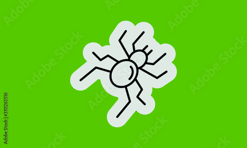 spider outline icon , vector symbol