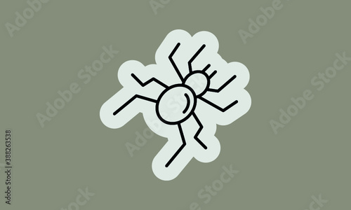 spider outline icon , vector symbol