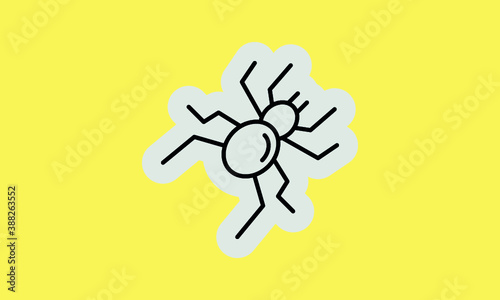 spider outline icon , vector symbol