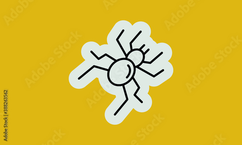 spider outline icon , vector symbol