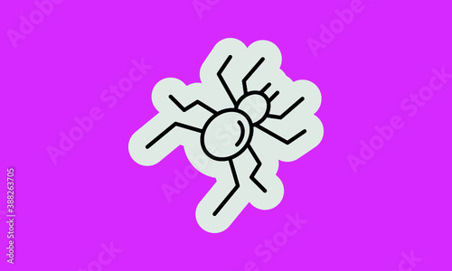 spider outline icon , vector symbol