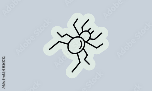 spider outline icon , vector symbol