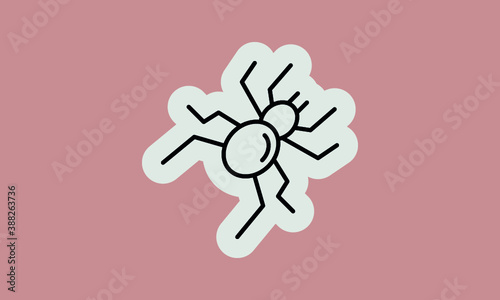 spider outline icon , vector symbol