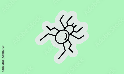 spider outline icon , vector symbol