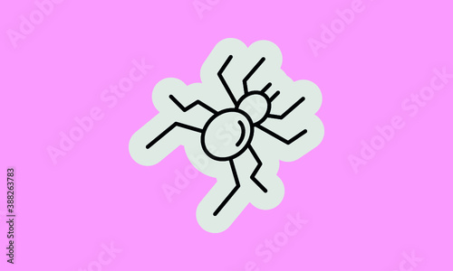 spider outline icon , vector symbol