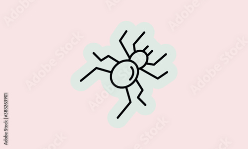 spider outline icon , vector symbol