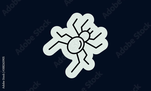 spider outline icon