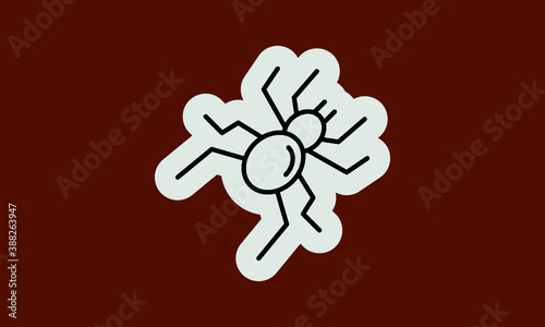 spider outline icon