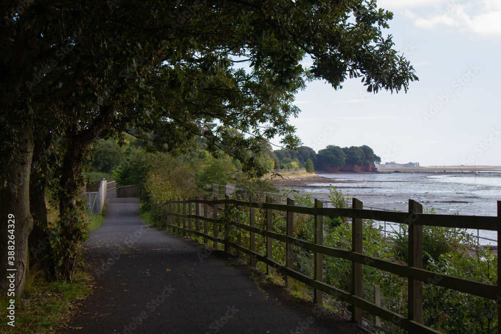 A cycle and footpath near Lympstone in Devon, England A cycle and footpath near Lympstone in Devon, England