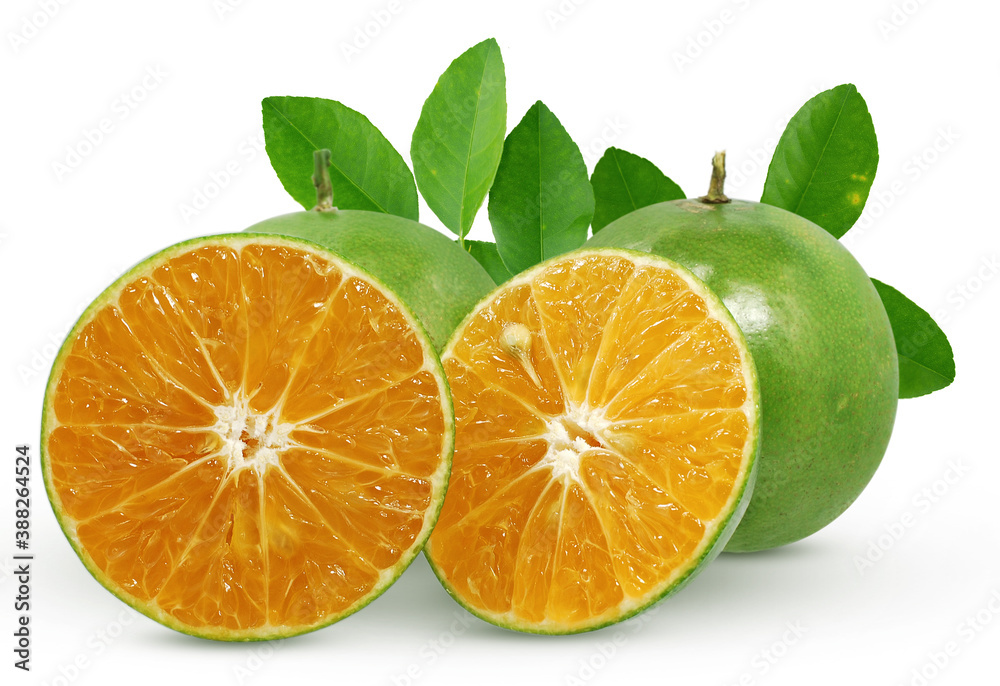 Calamansi or Green orange fruits isolated on white background Calamansi or Green orange fruits isolated on white background