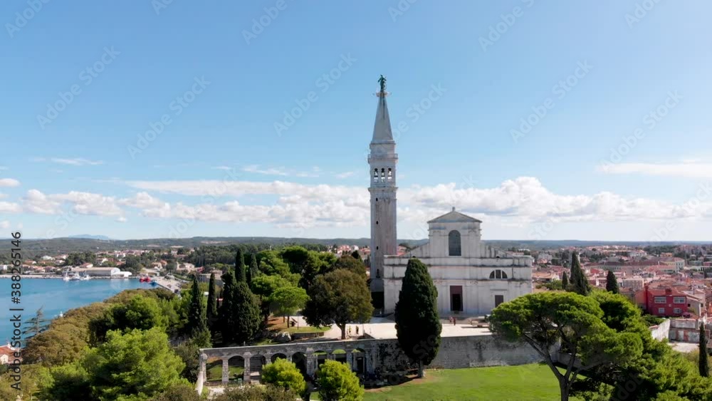 Rovinj, Croatia - Church of St. Euphemia. Popular Europe Tourism Destination. Rovinj, Croatia - Church of St. Euphemia. Popular Europe Tourism Destination.