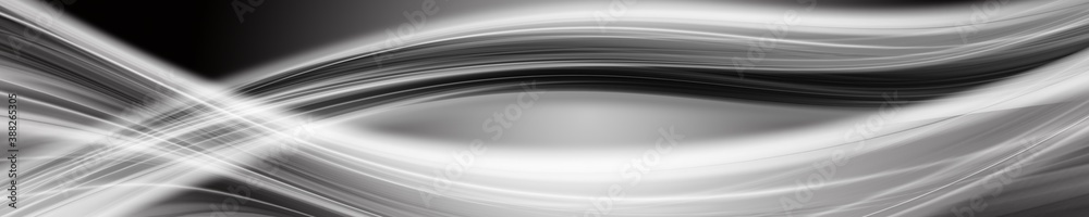 Fototapeta premium Magical dark panorama wave background design illustration