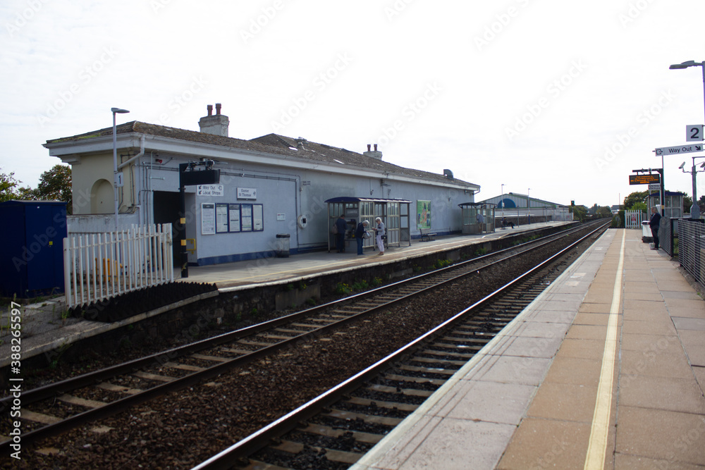 The railway station at Exeter St. Thomas in Exeter, Devon, England