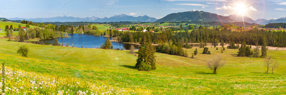 Panorama Landschaft im Allgäu bei Füssen