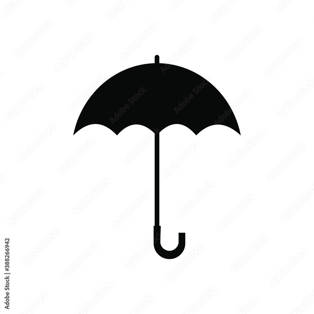 Umbrella Icon Vector. Umbrella Icon isolated on white background. Umbrella Icon simple and modern. Umbrella Icon vector illustration. Umbrella Icon