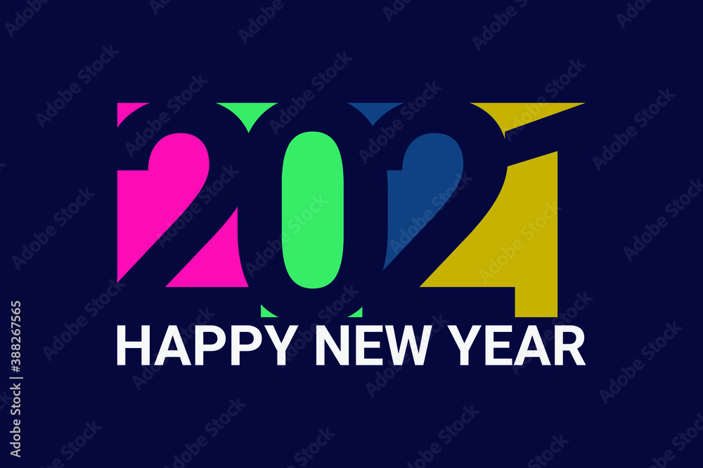 2021. Happy New Years 2021 illustration card. Happy New Years 2021 Greeting Card design concept. 2021text, number. Happy New Year graphic elements for years 2021.