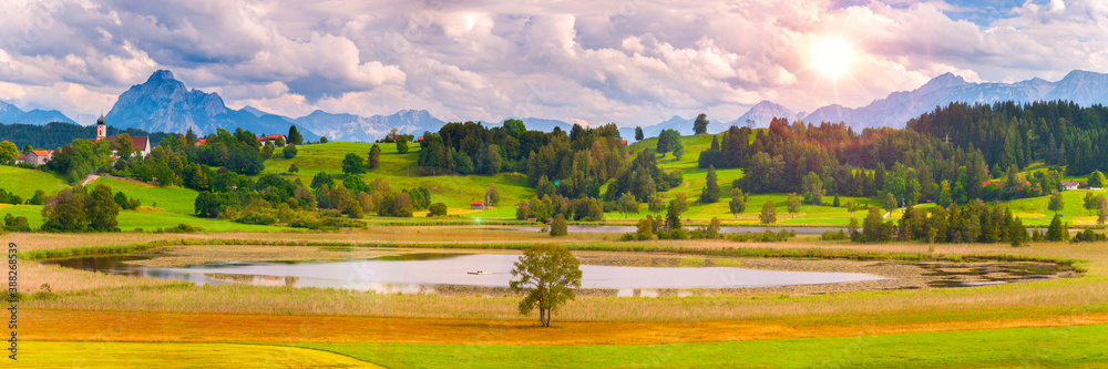 Panorama Landschaft im Allgäu bei Füssen