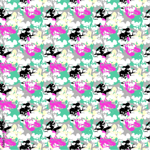 seamless pattern with skulls