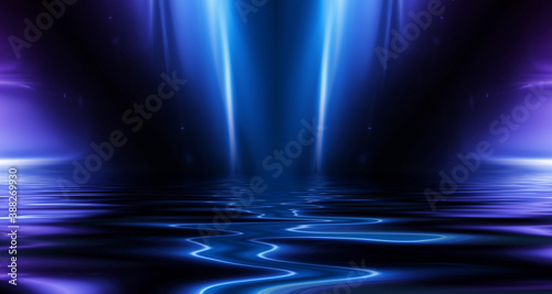 Obraz na plátně Abstract dark futuristic background