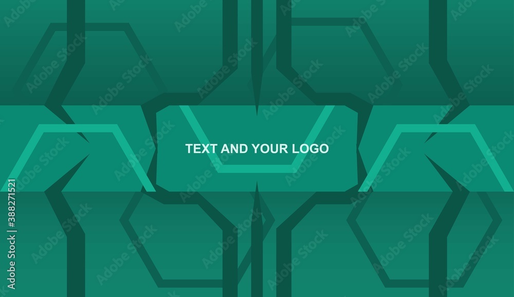 Fototapeta premium Channel Banner Template with Lines and Shapes