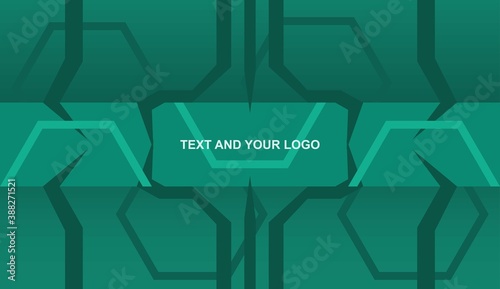 Channel Banner Template with Lines and Shapes
