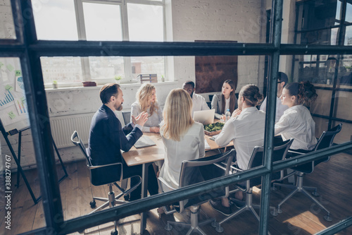 Tableau sur toile Nice attractive focused stylish experienced executive managers collaborators gat