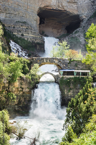 Afqa waterfall in spring, Lebanon