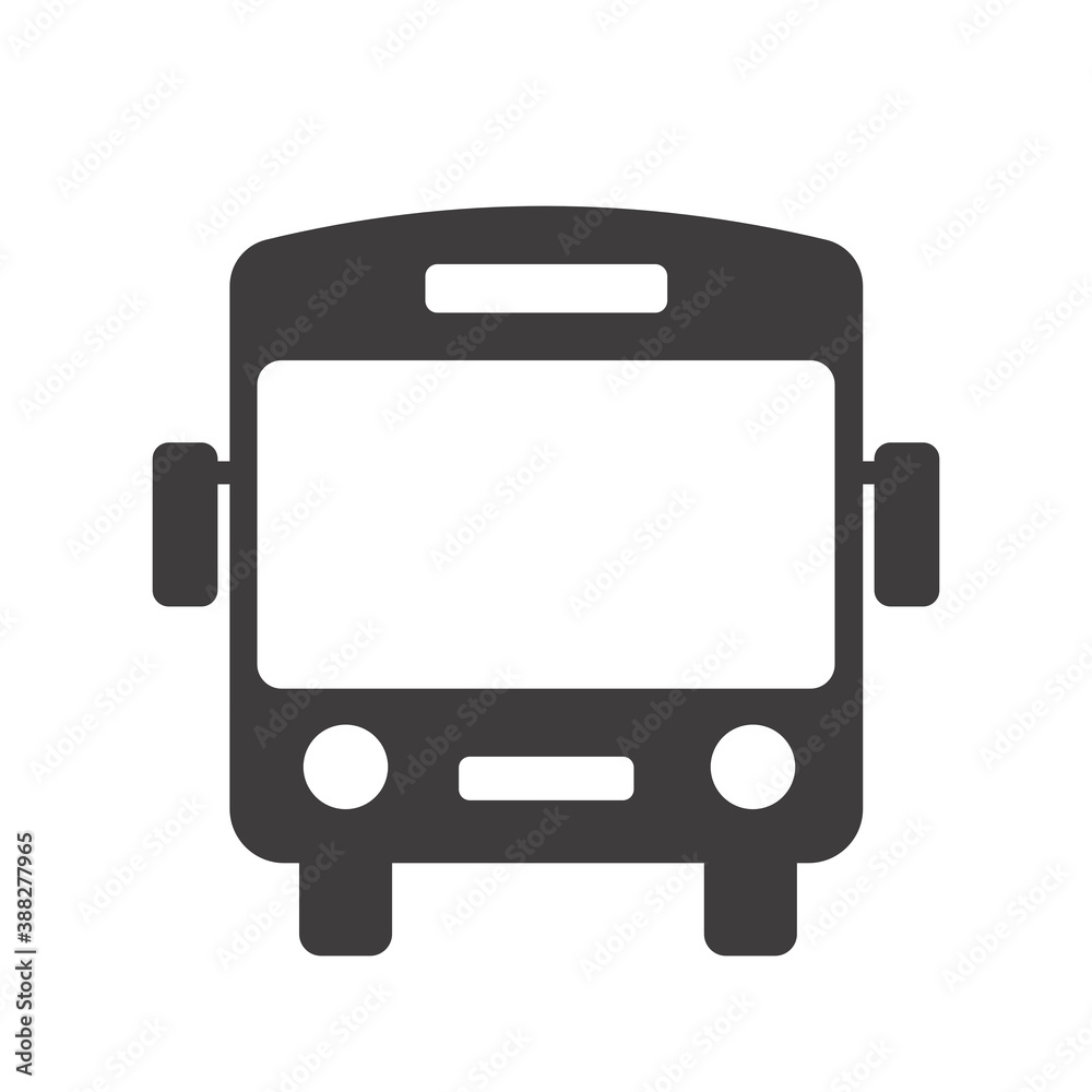 Bus Public Transport Black Silhouette Icon - Vector Illustration Art Bus Public Transport Black Silhouette Icon - Vector Illustration Art