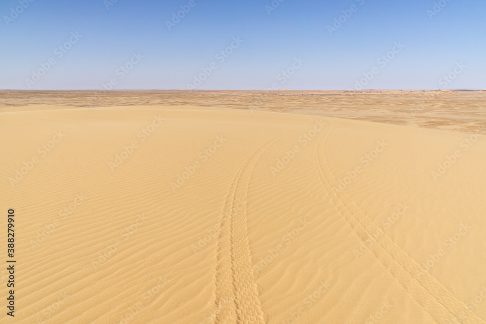 A wide open desert landscape, Chad	