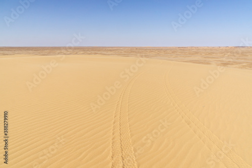 A wide open desert landscape  Chad 