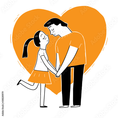A couple hand in hand to express their love